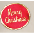 Red/Gold Merry Christmas Round Seal (2 1/4" Diameter)